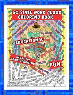 Front cover_50 State Word Cloud Coloring Book