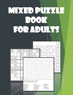 Front cover_Mixed Puzzle book for Adults