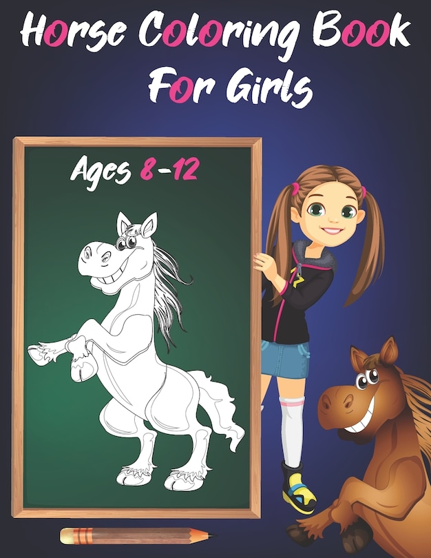 Couverture_Horse Coloring Book For Girls Ages 8-12