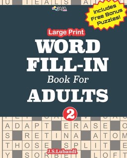 Couverture_Large Print WORD FILL-IN Book For ADULTS; Vol.2