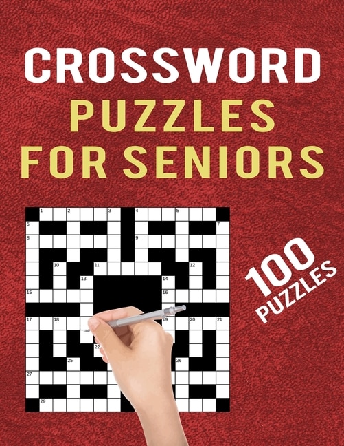 Front cover_Crossword Puzzles for Seniors -100 Puzzles