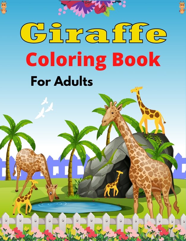 Front cover_Giraffe Coloring Book For Adults