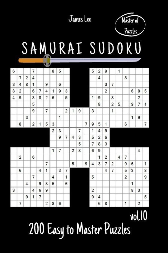 Couverture_Master of Puzzles - Samurai Sudoku 200 Easy to Master Puzzles vol. 10
