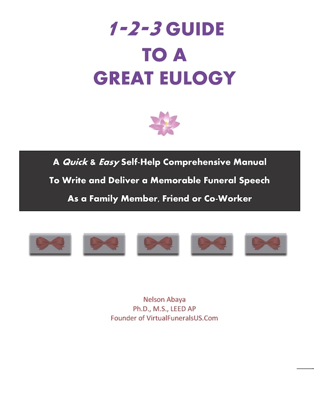 Front cover_1-2-3 Guide to a Great Eulogy