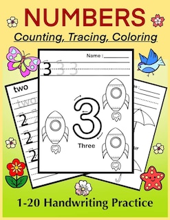 Front cover_NUMBERS - Counting, Tracing, Coloring. 1-20 Handwriting Practice