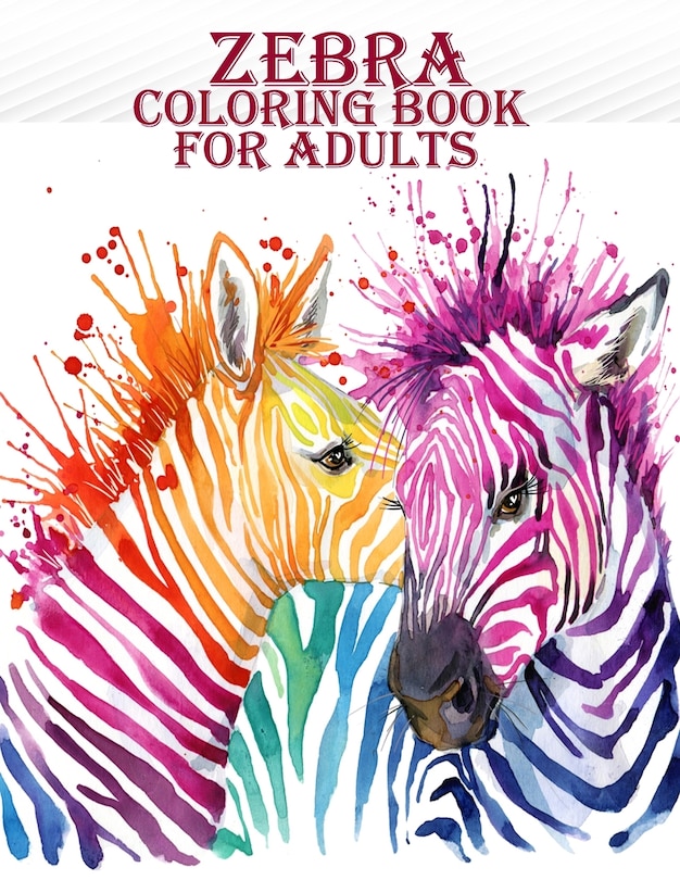 Front cover_Zebra Coloring Book For Adults