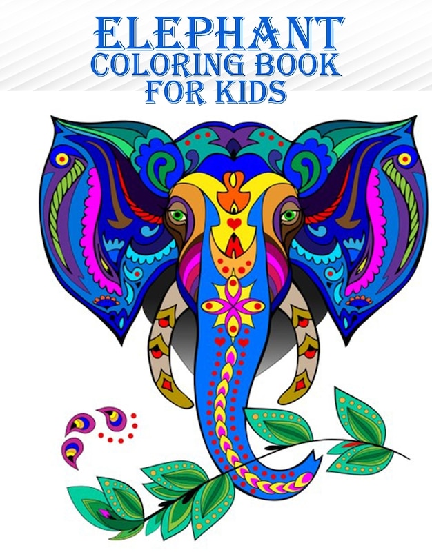 Front cover_Elephant Coloring Book For Kids