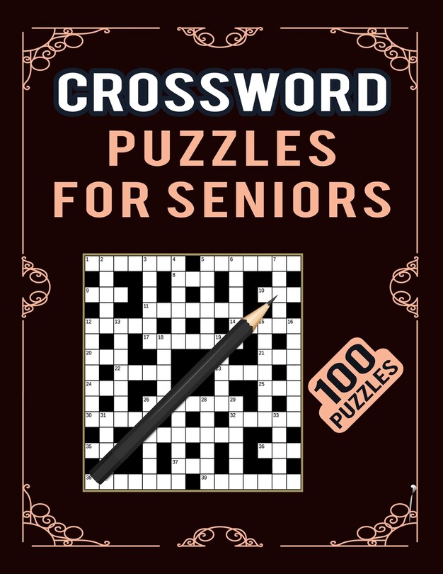 Front cover_Crossword Puzzles for Seniors -100 Puzzles