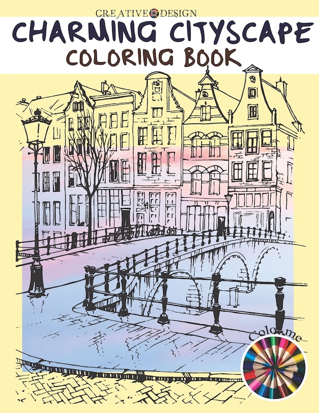 Couverture_Creative Design Charming Cityscape Coloring Book