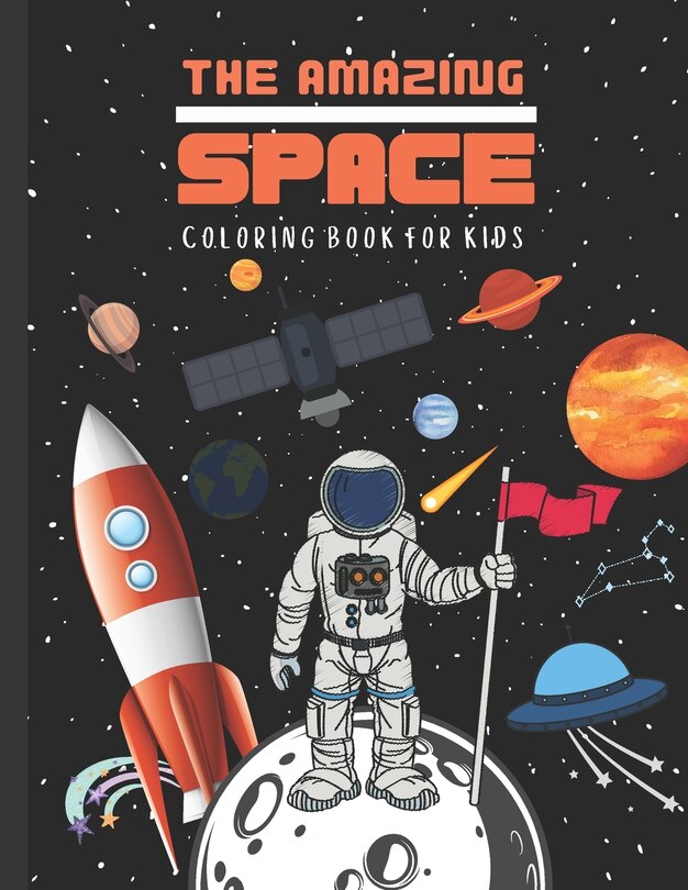 Front cover_THE AMAZING SPACE Coloring Book For Kids