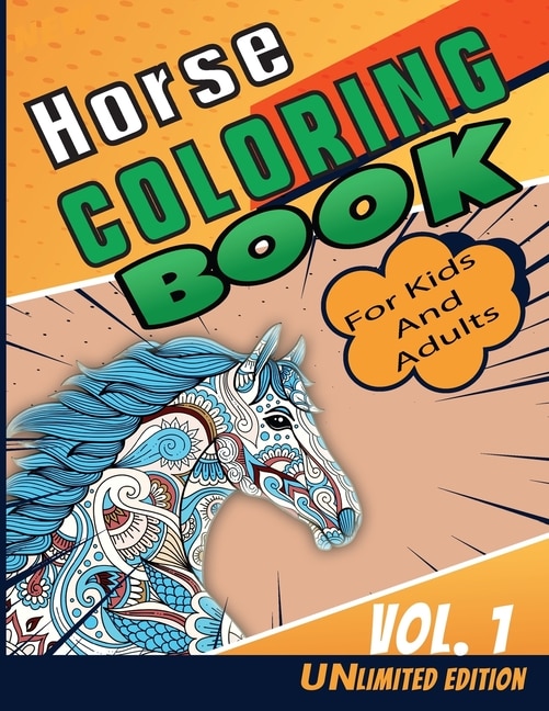 Horse Coloring Book: Colorful hand-painted pictures of horses for kids and adults who love horse