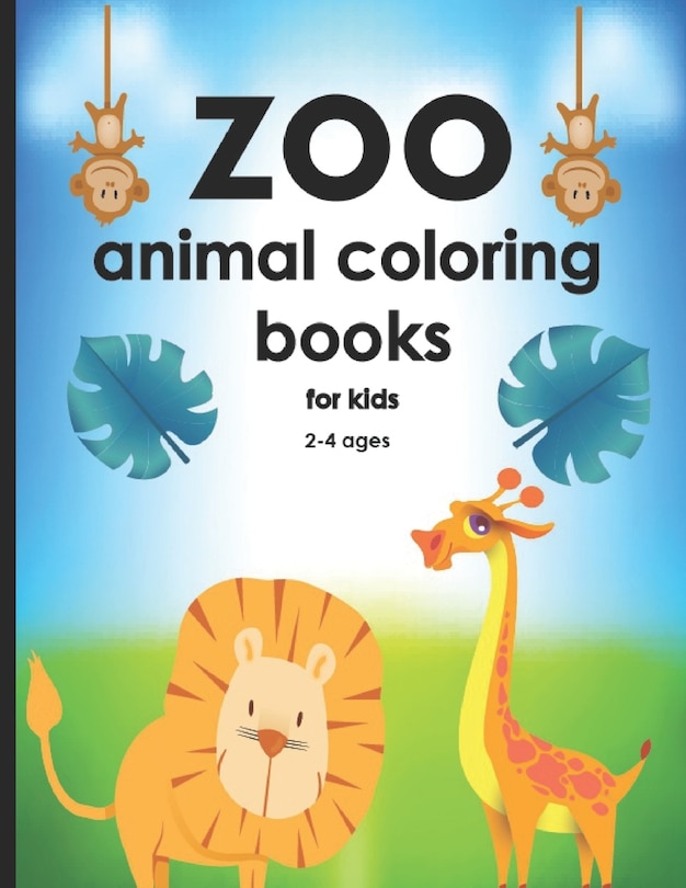 Couverture_zoo animals coloring book for kids ages 2-4