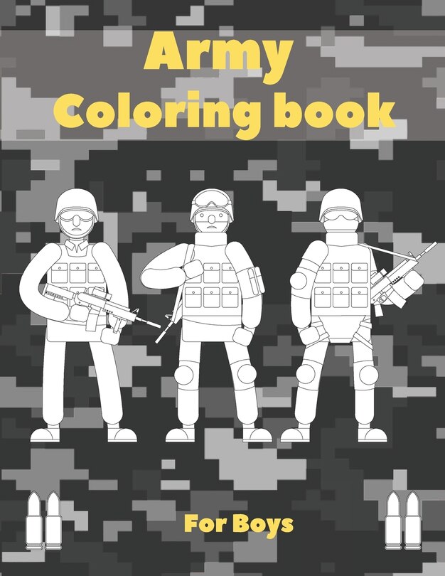 Front cover_Army Coloring Book For Boys