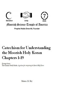 Front cover_Catechism for Understanding the Moorish Holy Koran Chapters 1 - 19