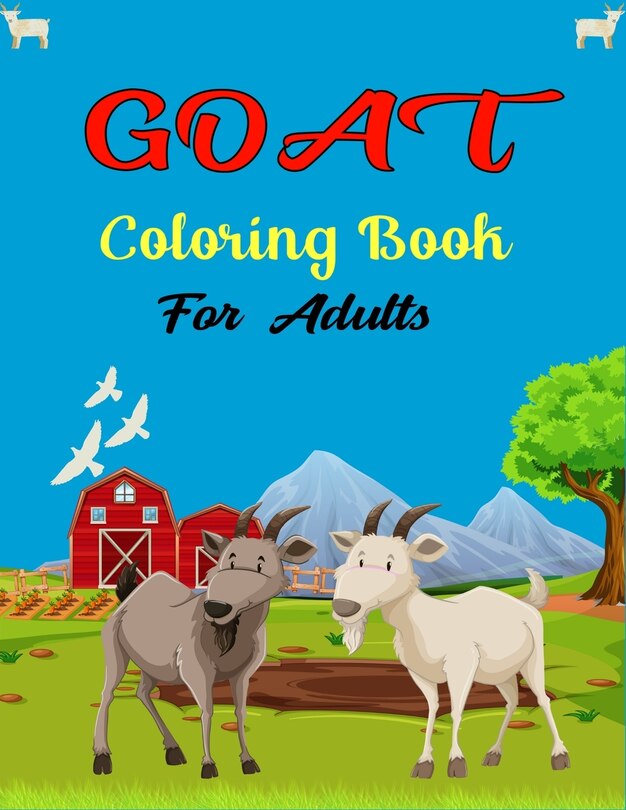 Front cover_GOAT Coloring Book For Adults