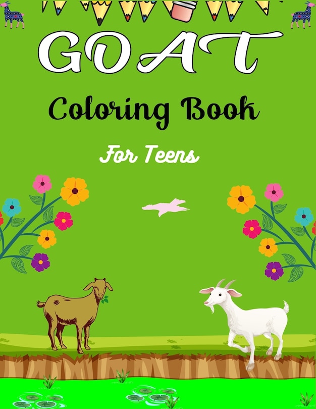 Front cover_GOAT Coloring Book For Teens