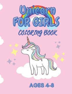 Front cover_unicorn coloring book for girls age 4-8