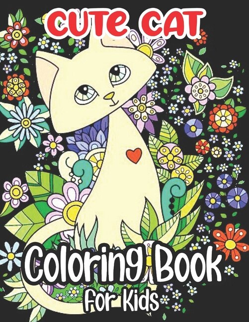 Front cover_Cute Cat Coloring Book For Kids