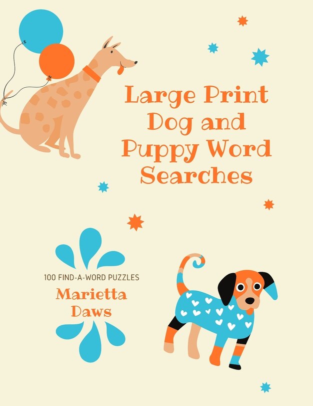 Front cover_Large Print Dog and Puppy Word Searches