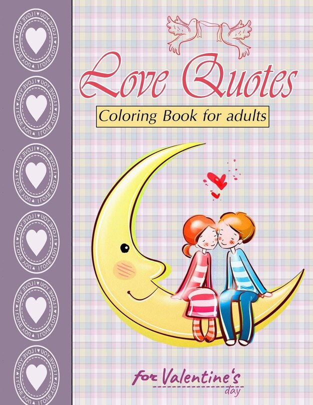 Front cover_Love Quotes for valentine's day Coloring Book for adults