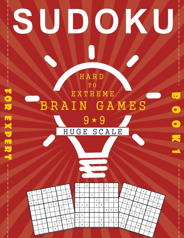 Couverture_SUDOKU for Expert book 1 Hard to Extreme brain games 9*9 huge scale