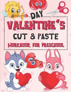 Couverture_Valentine's Day Cut & Paste Workbook for Preschool