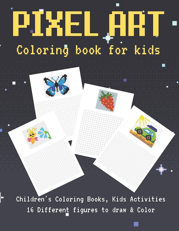 Front cover_Pixel Art Coloring Book For kids