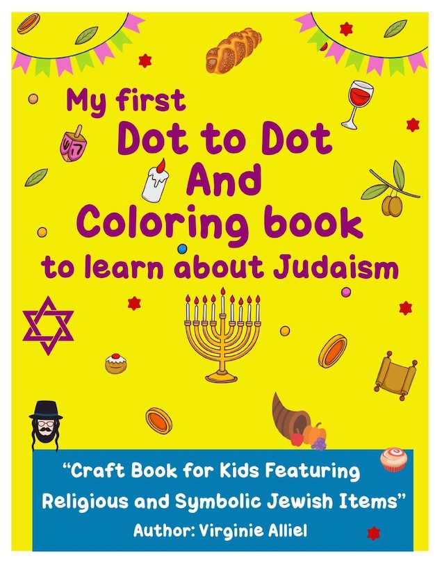 Front cover_My First Dot To Dot and Coloring Book to learn about Judaism
