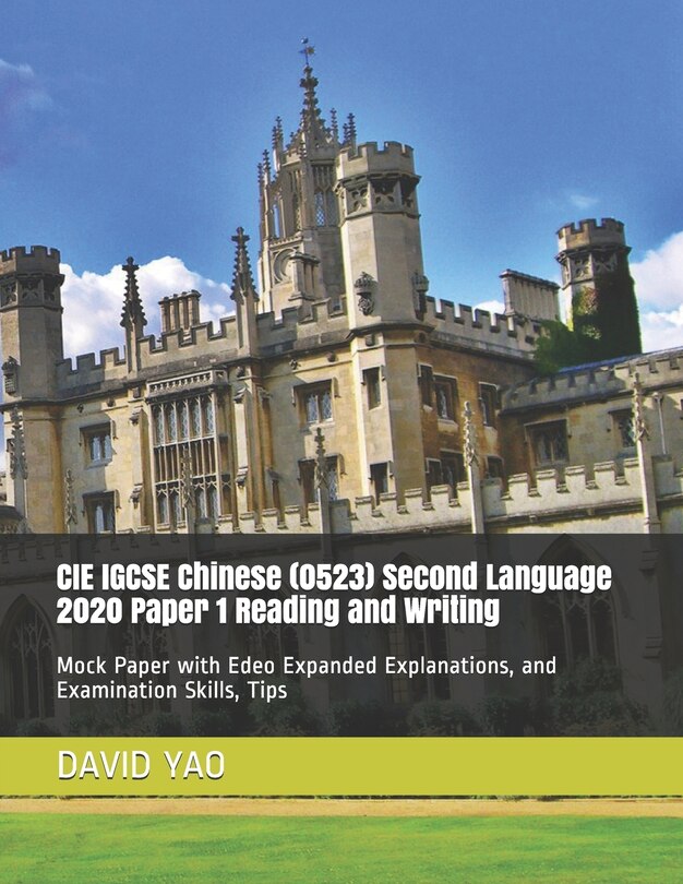 Front cover_CIE IGCSE Chinese (0523) Second Language 2020 Paper 1 Reading and Writing