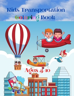 Front cover_Kids Transportation Coloring Book