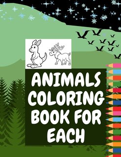 Front cover_Animals Coloring Book for Each