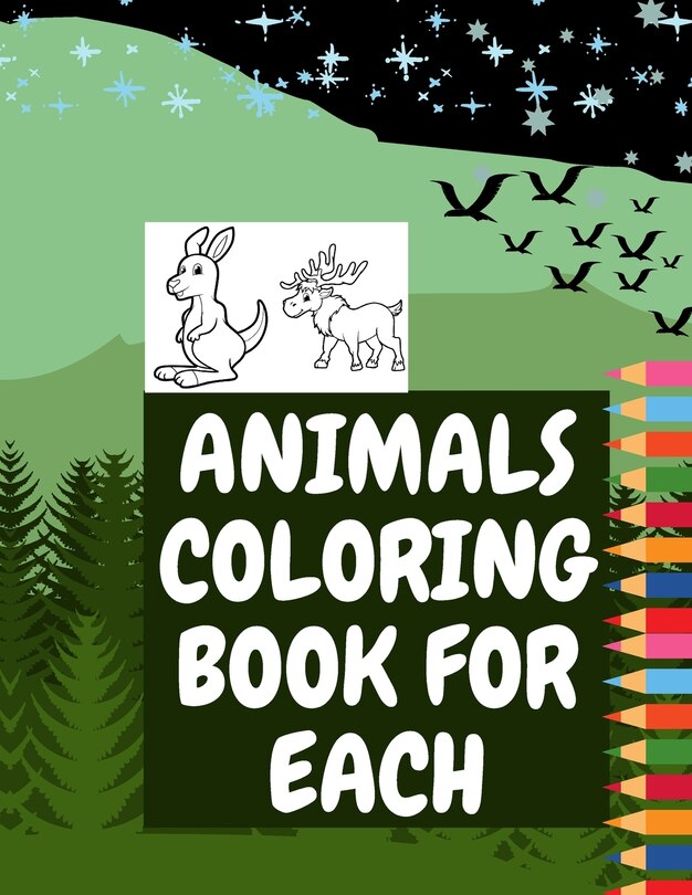 Front cover_Animals Coloring Book for Each