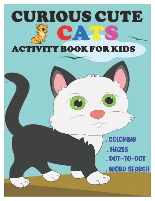 Front cover_Curious Cute Cats Activity Book for Kids