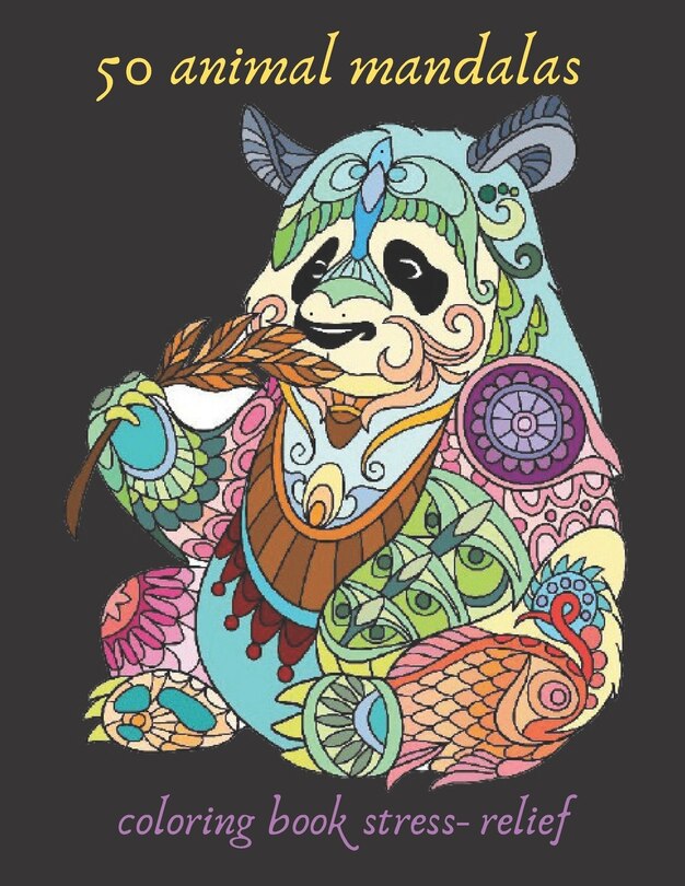 Couverture_50 animal mandalas coloring book stress- relief