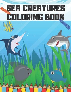 Front cover_Sea Creatures Coloring Book