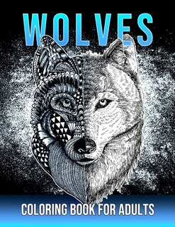 Front cover_Wolves Coloring Book For Adults