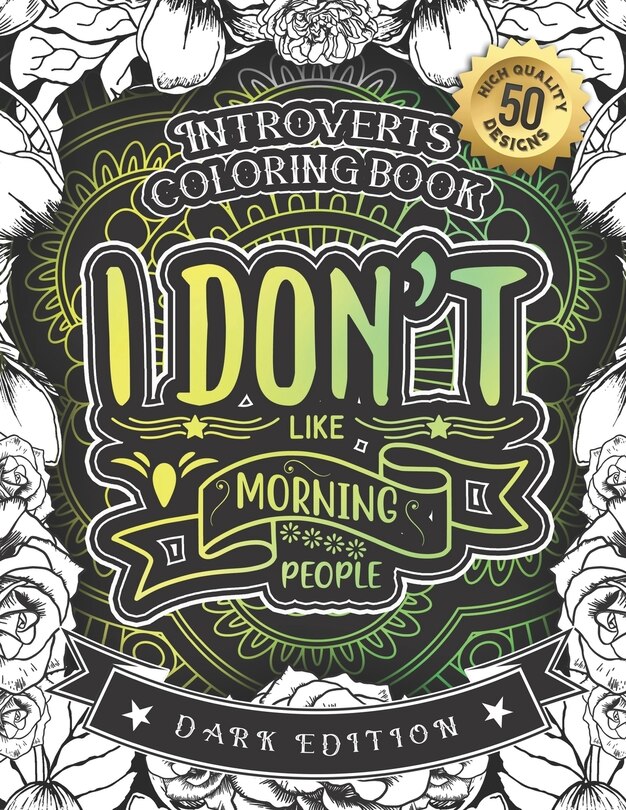 Front cover_Introverts Coloring Book, I Don't Like Morning People
