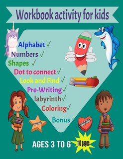 Front cover_Workbook activity for kids ages 3 to 6