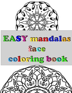 Front cover_EASY mandalas face coloring book