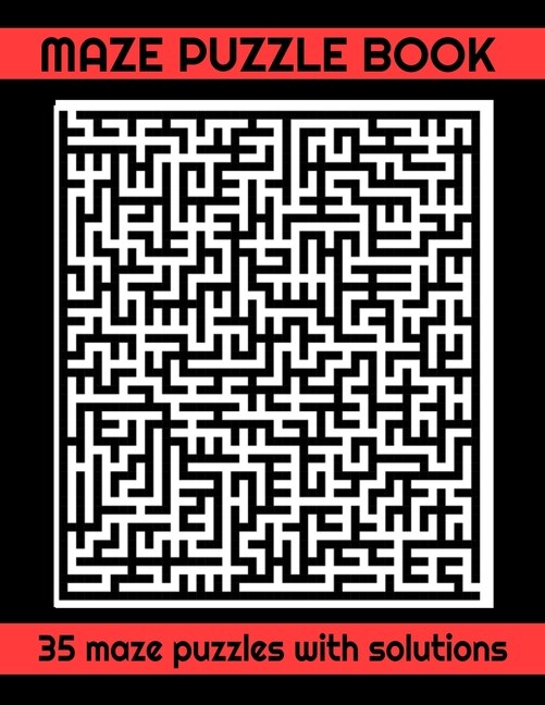 Front cover_Maze Puzzle Book 35 Maze Puzzles with Solutions