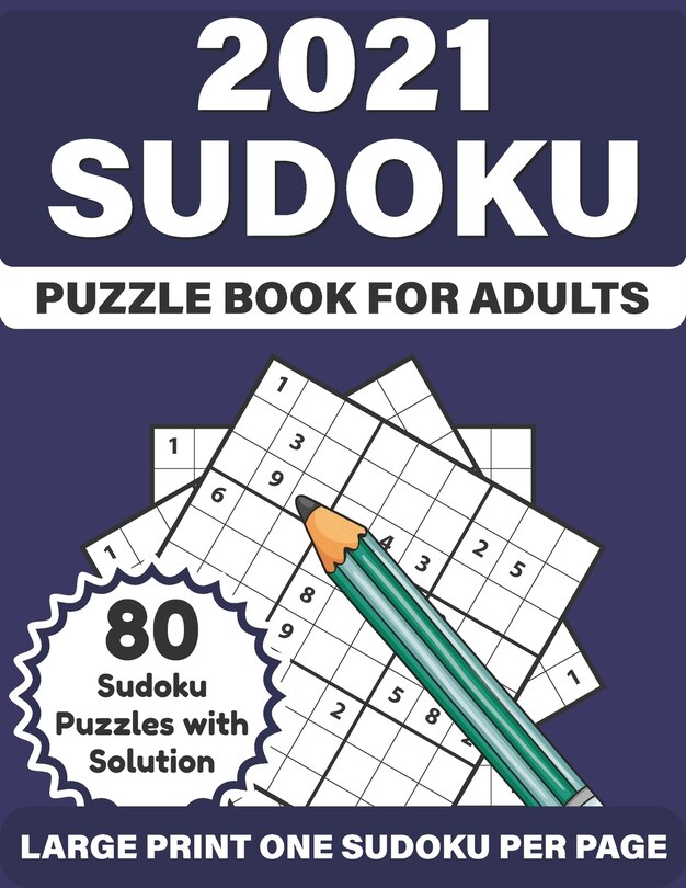 Front cover_2021 Sudoku Puzzle Book For Adults