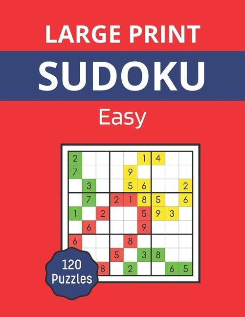 Couverture_Large Print sudoku - Easy