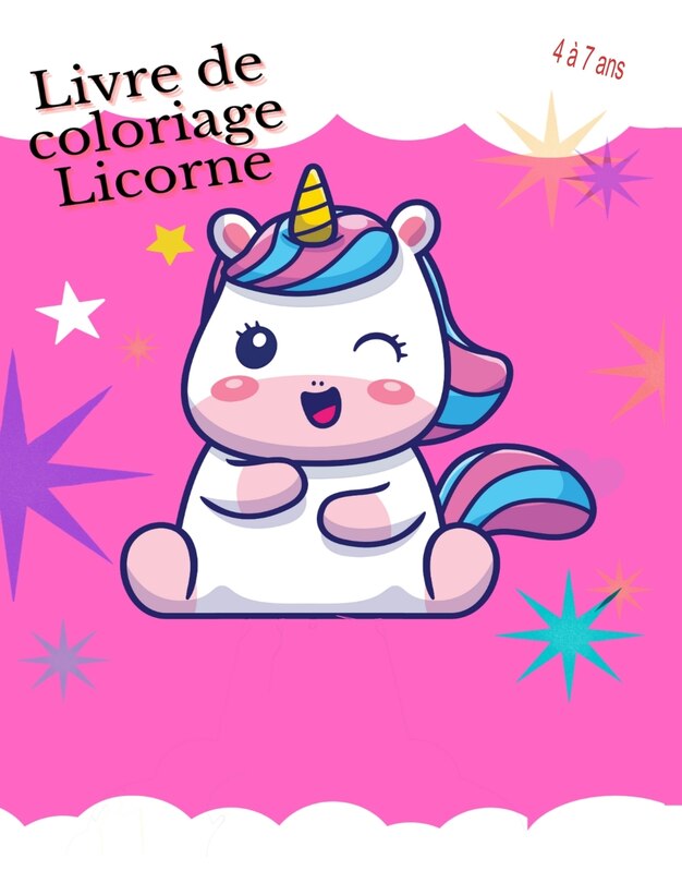Couverture_Livre de Coloriage Licorne