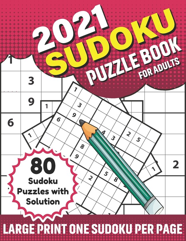 Front cover_2021 Sudoku Puzzle Book For Adults