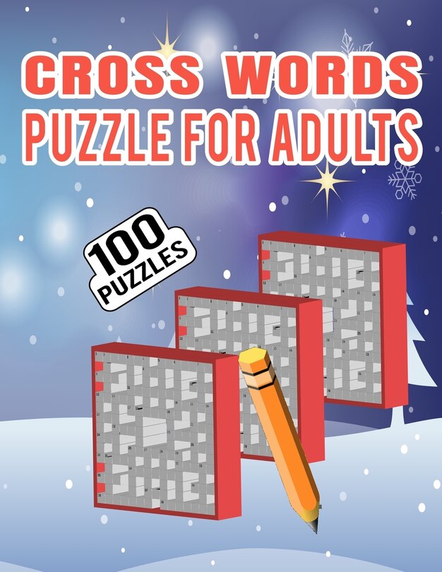 Front cover_Cross Words Puzzle For Adults - 100 Puzzles