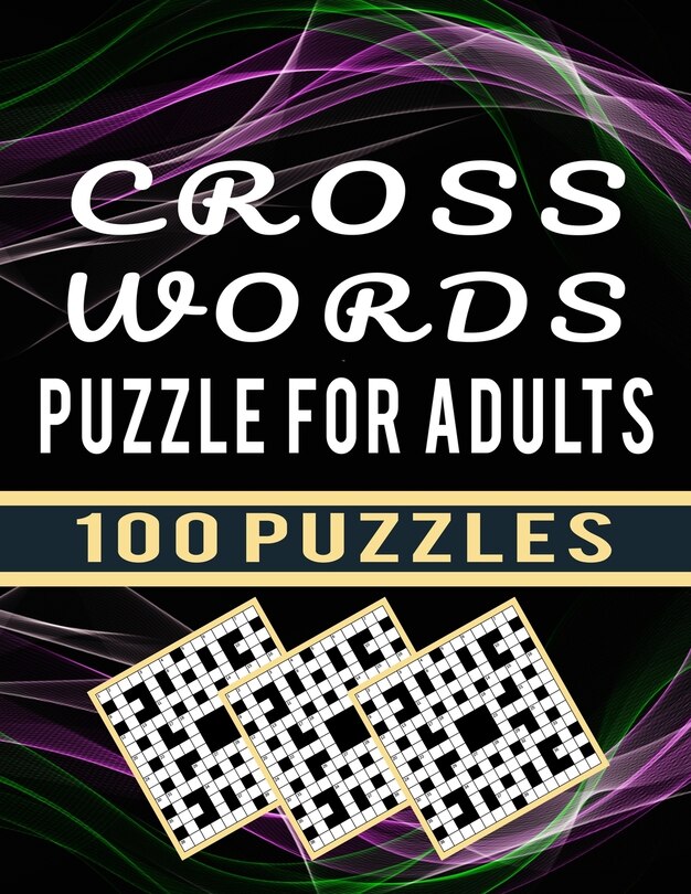 Front cover_Cross Words Puzzle For Adults - 100 Puzzles