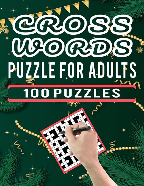 Front cover_Cross Words Puzzle For Adults - 100 Puzzles