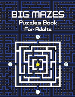 Front cover_Big Mazes Puzzles Book For Adults