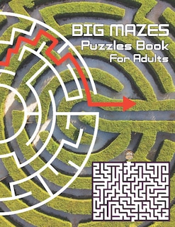 Front cover_Big Mazes Puzzles Book For Adults