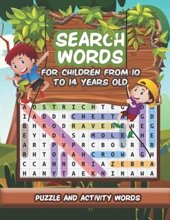 Front cover_word search puzzle books for children from 10 to 14 years old
